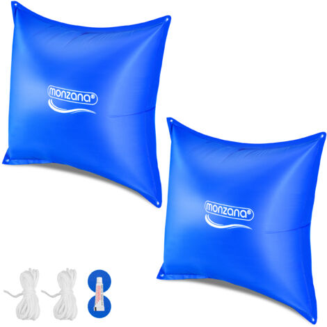 Monzana – Coussin de piscine hivernage -20°C 120x120 cm – PVC 0,44 mm – Valve de sécurité – Corde 6 m – Kit de réparation inclus