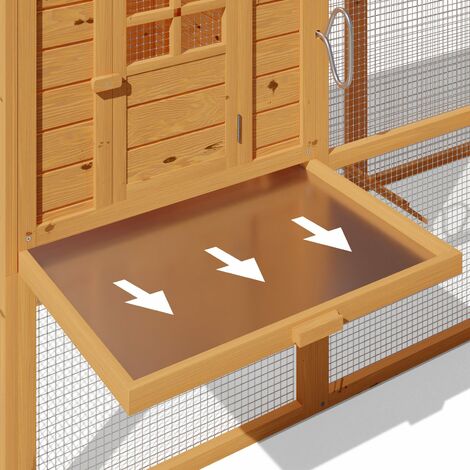 Clapier à lapins 2 étages 443x102x104 cm bois massif Cage à lapins Jardin Enclos pour petits animaux Poulailler Rongeurs