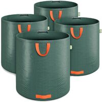 Gardebruk – Lot de 4 sacs à déchets 500L – Tissu renforcé hydrofuge – 4 poignées robustes – Charge max. 50 kg – Pliable et peu encombrant