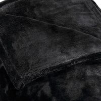 Deuba Plaid couverture polaire couleurs et taille à choisir pour intérieur hiver 200x150cm - black (en)