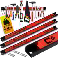 DEUBA® Barre magnétique pour outils aimant puissant rangement outils barre aimantée murale charge max. 23 kg outillage-Set de 3 pièces 45cm