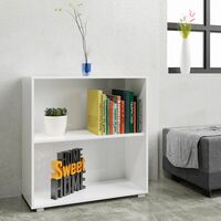 Set d'étagères 2-3 compartiments bibliothèque Vela meuble de rangement polyvalent blanc profondeur 31 cm