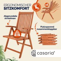 Casaria Set De 2 Chaises Pliantes Vanamo En Bois D'Eucalyptus Chaise De Casaria Set De 2 Chaises Pliantes Vanamo En Bois D'Eucalyptus Chaise De