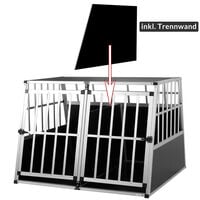 Cage de transport pour animaux domestiques noir argent caisse chien boîte grille Hundetransportbox XXL (de)