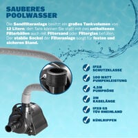 Pompe filtre à sable 4.500 l/h système filtration piscine boules filtrantes 320g