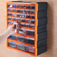 Organiseur 39 tiroirs Boîte de rangement extensible avec étiquettes Casier  à vis outils petites pièces Maison atelier