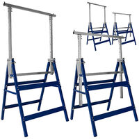 Deuba 4x Tréteaux télescopiques max. 200 kg hauteur réglable 81 à 130 cm lot de 4 bricolage, travaux