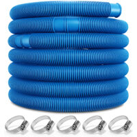 Tuyau de piscine flexible 6/10/14 m Ø 32/38 au choix manchon tuyau pompe eau 14m 38mm bleu