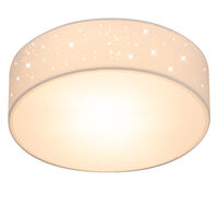 Monzana – Plafonnier ciel étoilé en tissu Ø30/38cm – Douille E27 – Classe de protection IP20 – 40W – Lumière douce et non éblouissante