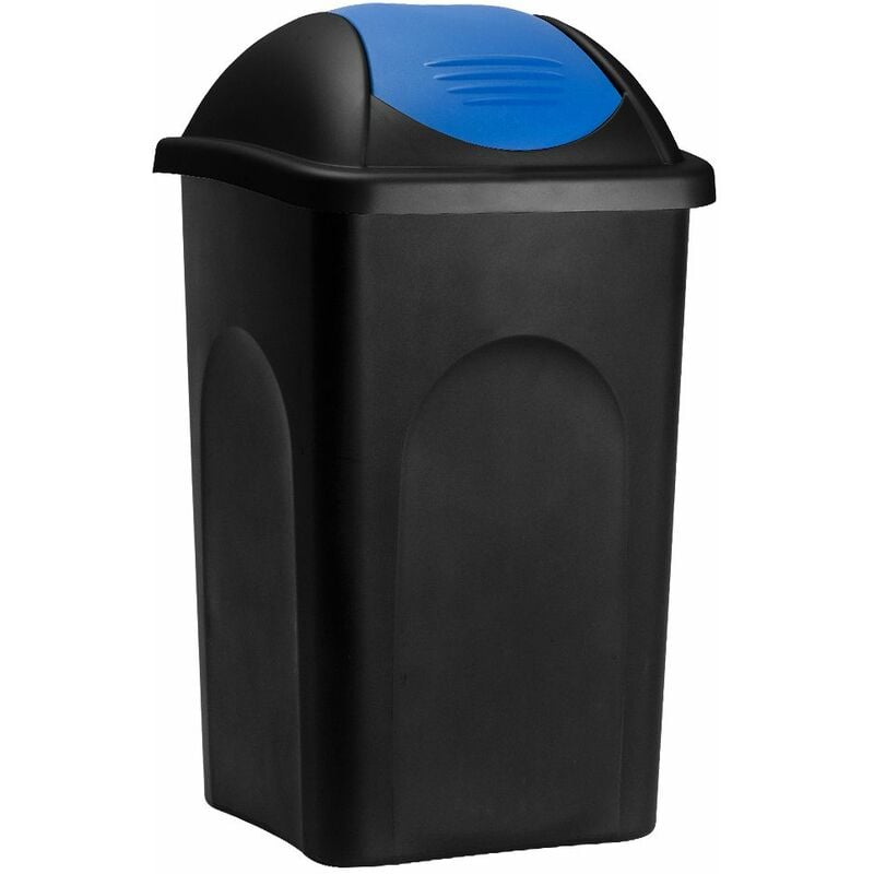 DEUBA® 3x Mülleimer Set mit Schwingdeckel 60L Abfalleimer Automatik  Geruchsarm Küche Bad Biomüll Gelber Sack Kunststoff Mülltrennung