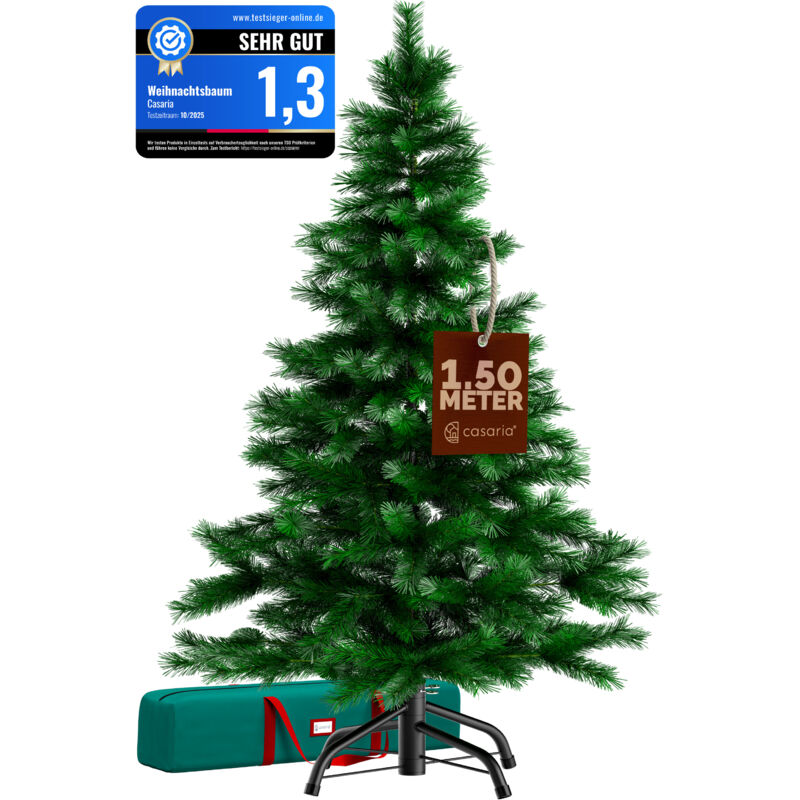 CASARIA Weihnachtsbaum knstlich 140 150 180 240 cm dichte Spitzen  schneller Aufbau Metallstnder wie echt schwer entflammbar Tannenbaum  Standard 150cm