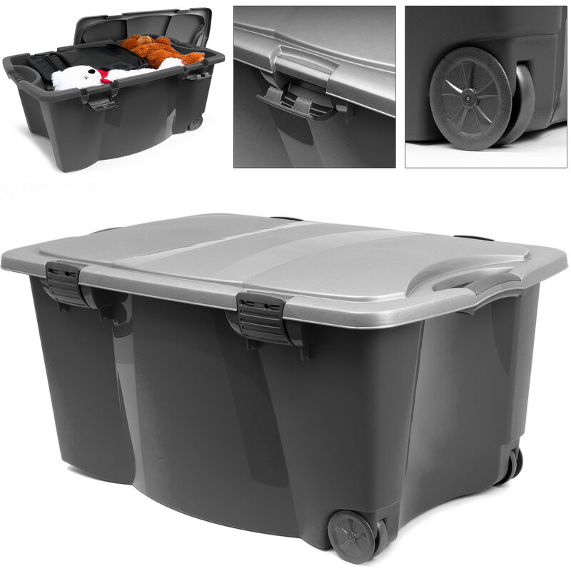 Kunststoff Stapelbox mit Deckel 40 x 30 cm - 3er Set/jeweils 14 Liter -  Aufbewahrungsbox mit Griff - Spielzeugkiste Lagerbox Multibox Allzweckbox  Storage Box Universal Kiste : : Küche, Haushalt & Wohnen