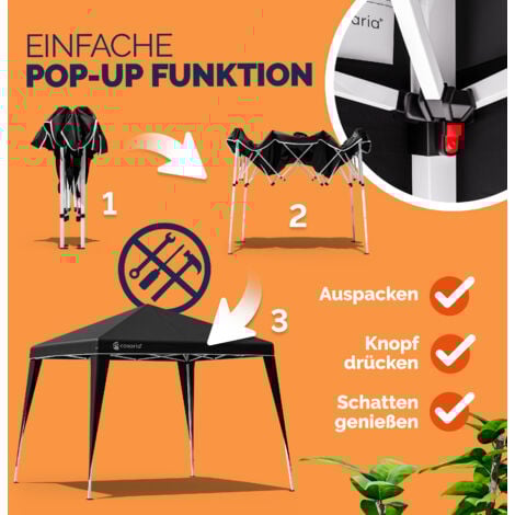 CASARIA® Pavillon Capri 3x3m PopUp UVSchutz 50+ Wasserdicht