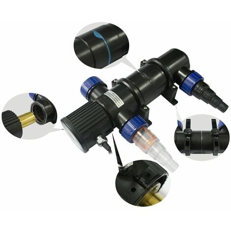 GARDEBRUK® Teichklärer 11 Watt 5m Kabel 3 Anschlussadapter Gartenteich
