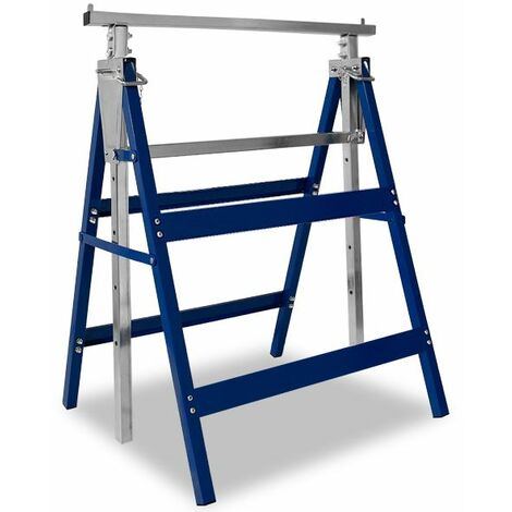 Monzana 4x Unterstellbock 7-fach höhenverstellbar 81-130 cm 800kg Tragkraft insgesamt zusammenklappbar Gerüstbock Klappbock Stützbock Gerüst Arbeitsbock
