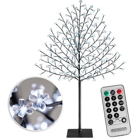 Monzana Kirschblütenbaum LED mit Fernbedienung Timer Dimmer Innen