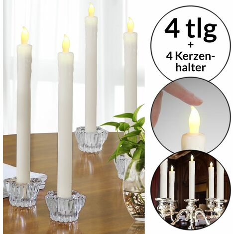 Höhe 5,5cm Designs zur Auswahl Marzoon 4 x Klassik Kerzenleuchter mit Tellerfuß im Set/Kerzenständer für Stabkerzen in Silber
