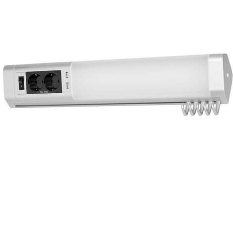 Unterbauleuchte LED mit Schalter für Steckdose 46 cm Küchenlampe Küche Lampe 