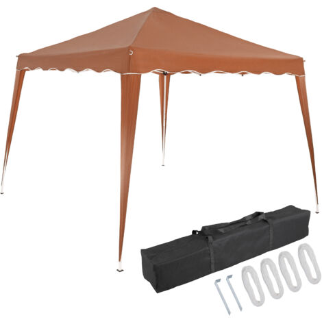 CASARIA® Pavillon Capri 3x3m Pop-Up UV-Schutz 50+ Wasserdicht Winterfest mit Tasche Faltbar Stabil Camping Garten Faltpavillon Partyzelt hellbraun