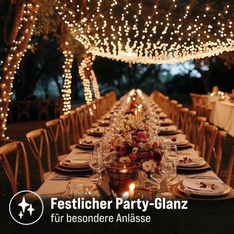 MONZANA® LED-Lichterkette Regen Innen Außen Warmweiß Kaltweiß Lichternetz Lichtervorhang Beleuchtung Außen Innen Weihnachten Weihnachtsdeko Weihnachtsbeleuchtung  Lichternetz 100 LED weiß