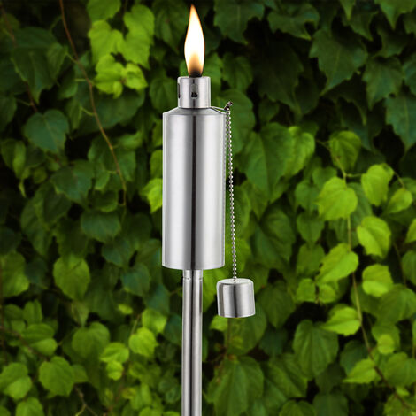Mortz Dekoobjekt 5x Gartenfackel Deluxe 60 Cm Braun, Outdoor Fackel Für Garten Gartendeko Oelfackel Bambusfackeln