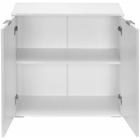 CASARIA® Kommode Alba Holz Modern höhenverstellbarer Einlegeboden Schlafzimmer Büro Flur Mehrzweckschrank Aktenschrank Schrank  DB111 - Weiß