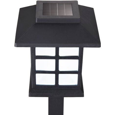 MONZANA® LED Solarlampe Außen Wetterfest IP44 Erdspieß Solar Garten Laterne Schwarz Solarleuchte Balkon  24er Set