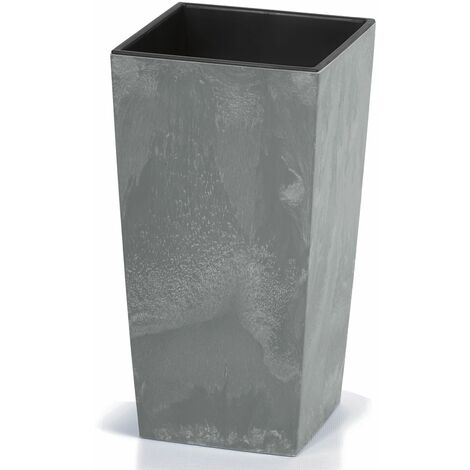 Deuba Blumentopf Betonoptik Inkl. Einlegeboden Indoor Outdoor Blumenkasten Pflanzkübel Anthrazit/Grau 26L/49L/91L Grau, 91 Liter
