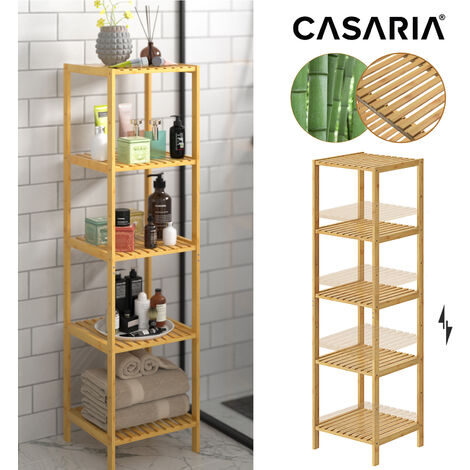 Casaria Badregal Standregal Küchenregal Bambus Holzregal