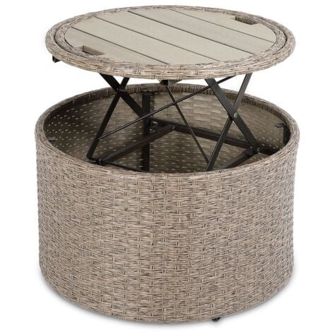 CASARIA® Sonnenliege Sonneninsel Wetterfest mit Teleskoptisch 185cm 2