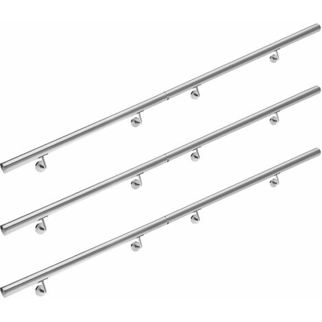 MONZANA Handlauf Edelstahl V2A Geländer Treppe Wandhandlauf Brüstung Griff 80-600cm 600cm