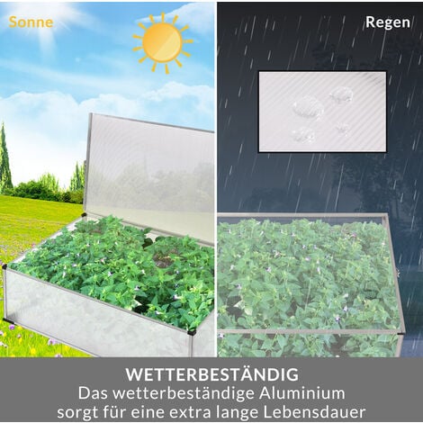 Gardebruk Frühbeet UV Schutz lichtdurchlässig Aluminium rostfrei