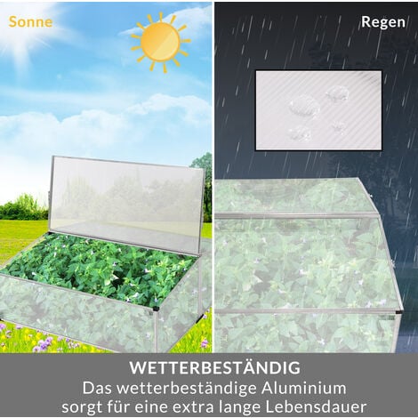 Gardebruk Frühbeet UV Schutz lichtdurchlässig Aluminium rostfrei