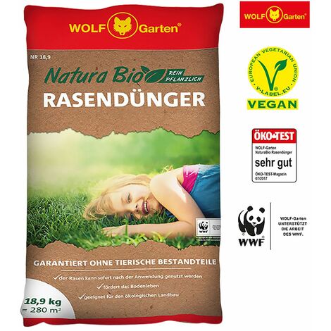WOLF Garten Natura Rasendünger Bio 18,9 kg Rasen