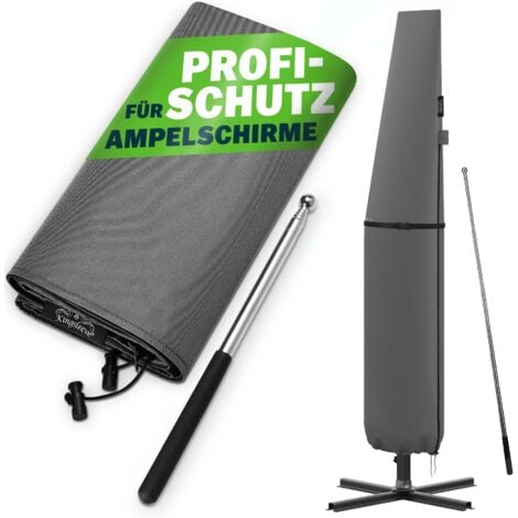 Kingsleeve Sonnenschirm Schutzhülle mit Stab bis Ø 350 cm Winterfest