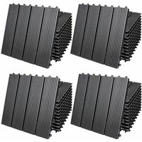 WPC Fliesen 1m²-6m² Terrassenfliesen Set Holzfliesen 30x30cm Balkon Pool Garten 44x Klassik anthrazit