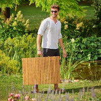 Casaria 2x Sonnenliege FSC®-zertifiziertes Akazienholz Faltbar Kofferfunktion Ergonomisch Gartenliege Liegestuhl Holziege Liege