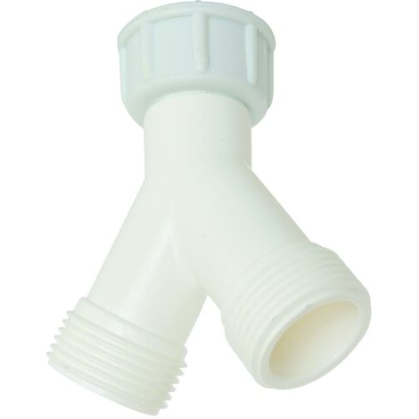 Raccord de jonction en Y pour tuyau d'alimentation machine à laver - 3/4 (1/2)