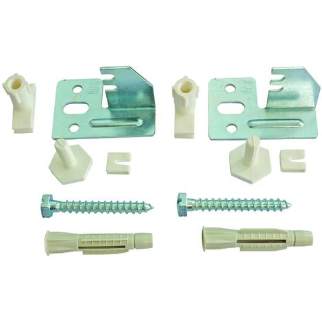 Somatherm For You – Jeu de 2 fixations réglables pour radiateur acier – Panneau à étrier – Installation stable et sécurisée – Comprend vis et chevilles (1/2)