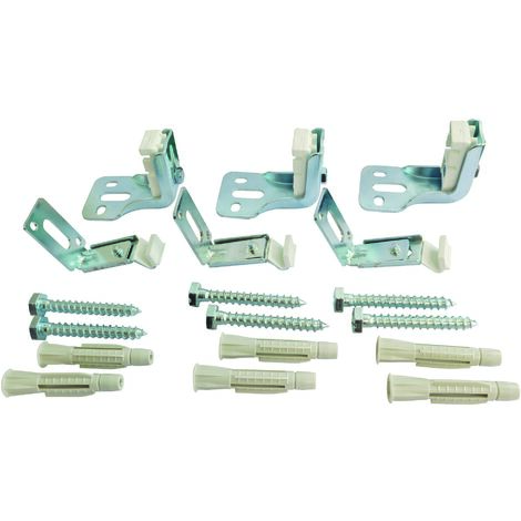 SOMATHERM FOR YOU Jeu de 3 fixations réglables acier pour radiateur à panneau sans étrier