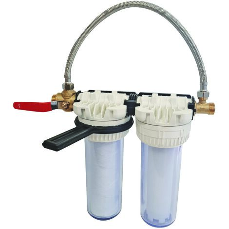 Station double filtration et anticalcaire avec by-pass - Fabrication Française