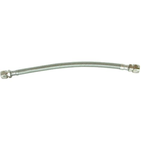 Flexible sanitaire - 2 Raccords bicones tube cuivre Ø14 et Ø10 L: 300mm DN8 (1/3)