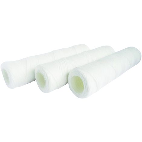 Lot de 3 cartouches filtrantes bobinées 20µ - Taille standard 10"- Durée 12 mois (1/4)