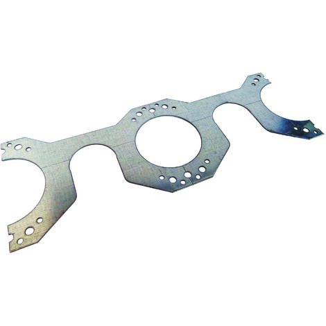 Platine double pour fixation de  boitiers à encastrer