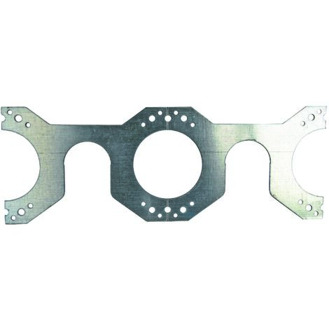 Platine double pour fixation de  boitiers à encastrer
