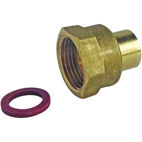 Raccord Gaz 2 pièces à souder pour BUTANE/PROPANE - Cuivre Ø12 - écrou F20/150