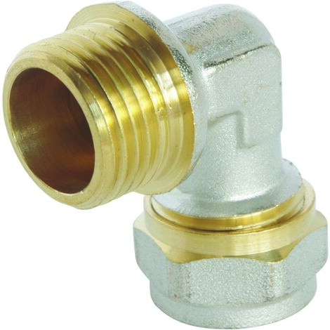 Coude à visser pour tube Multicouche  Ø16  - Mâle 15/21
