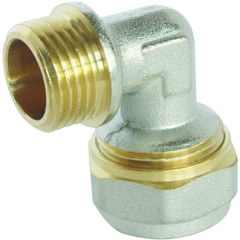 Coude à visser pour tube Multicouche  Ø20  - Mâle 20/27