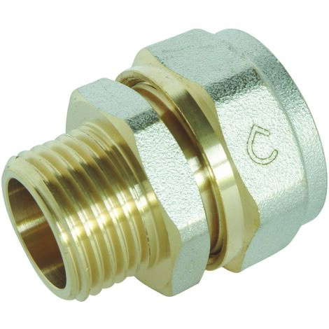 Raccord droit à visser pour tube Multicouche Ø20-M15/21