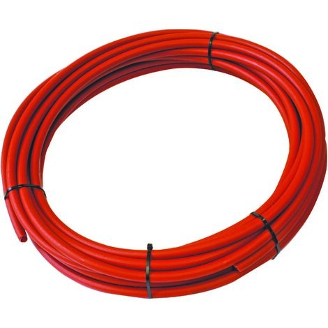 Couronne de tube PER Ø12 nu rouge - longueur 25m